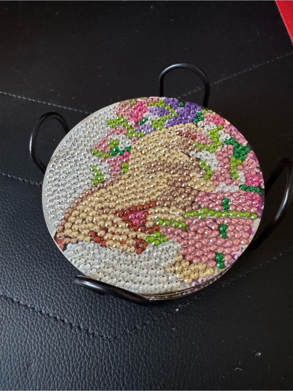 9pcs diamond art coasters- Horses. Completed